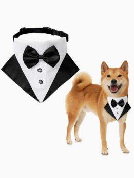 Wedding suit pet drool towel dog collar pet triangle towel pet bow tie wedding suit triangle towel 118-37007 petgoodsfactory.com