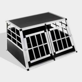 Aluminum Dog cage Small Double Door Dog cage 65a 89cm 06-0770 petgoodsfactory.com