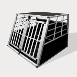 Aluminum Small Double Door Dog cage 89cm 75a 06-0772 Pet products factory wholesaler, OEM Manufacturer & Supplier petgoodsfactory.com