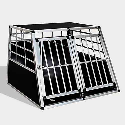 Aluminum Large Double Door Dog cage 65a 06-0773 Aluminum Dog cage: Pet Products, Dog Goods Large Double Door Dog cage 65a