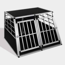 Aluminum Dog cage size 104cm Large Double Door Dog cage 65a 06-0775 Pet products factory wholesaler, OEM Manufacturer & Supplier petgoodsfactory.com