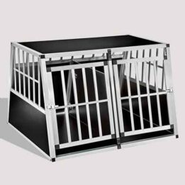 Aluminum Dog cage Large Double Door Dog cage 75a 104 06-0777 Pet products factory wholesaler, OEM Manufacturer & Supplier petgoodsfactory.com