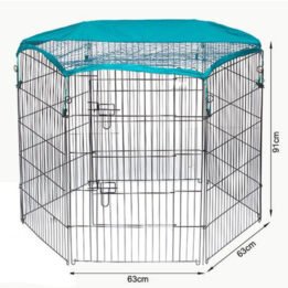 Outdoor Wire Pet Playpen with Waterproof Cloth Folable Metal Dog Playpen 63x 91cm 06-0116 petgoodsfactory.com