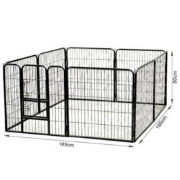 80cm Large Custom Pet Wire Playpen Outdoor Dog Kennel Metal Dog Fence 06-0125 petgoodsfactory.com