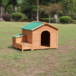 Novelty Custom Made Big Dog Wooden House Outdoor Cage petgoodsfactory.com
