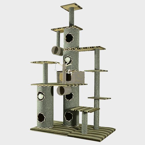 Large Cat Playground Tree House Cat Tower 06-0195 Cat House: Wooden Pet Tree House Furniture 06-0195