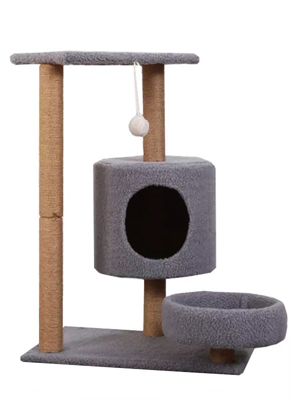 GMTPET Pet Furniture Factory best cat climbers post climbing scratching With Sleep Spoon cat tree manufacturers cat tree houses 06-1174 Cat House: Wooden Pet Tree House Furniture Big Cat Tree