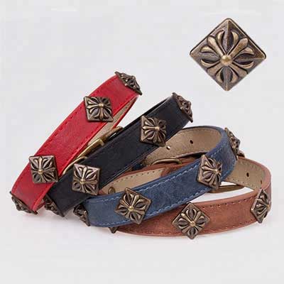 06-0585 Pet collars leashes bandana: pet supplies oem custom collar bling dog collar