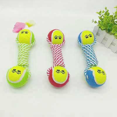 Pet Tennis: Dumbbell Cotton Rope Dog Toy Ball 06-0644 Pet Toys: Pet Toys Products, Dog Goods 2020 dog toy