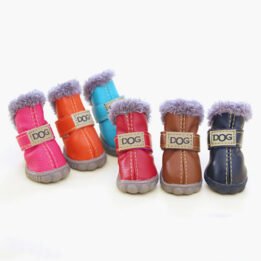 Pet Plus Velvet Puppy Shoes Warm Foot Covers Ugg Bootss petgoodsfactory.com