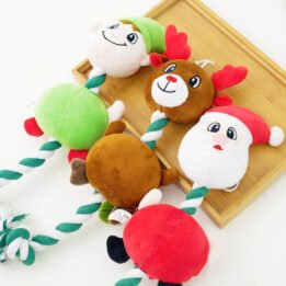 GMTPET Wholesale Cute Christmas Plush Christmas Decorations Toy Sounding Pet Dog Toys 06-1517