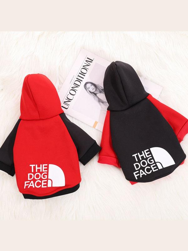 Factory OEM Red & Black Colour Dog Face Clothes Hoodie 06-0210 Dog Clothes: Shirts, Sweaters & Jackets Apparel 06-0210-1