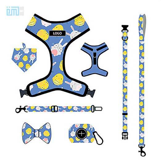 Pet harness factory new dog leash vest-style printed dog harness set small and medium-sized dog leash 109-0018 Dog Harness: Collar & Pet Harness Factory 109-0018