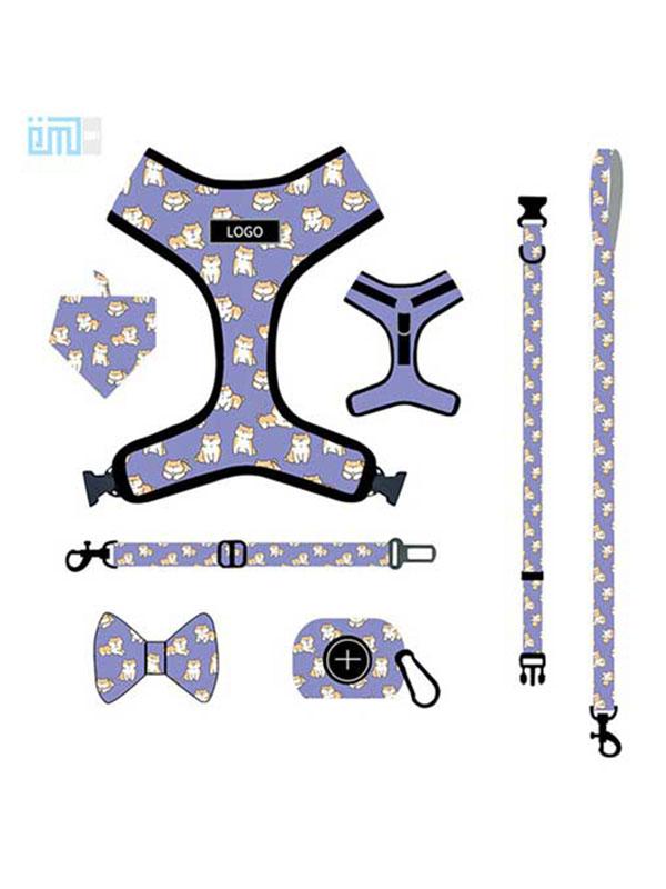 Pet harness factory new dog leash vest-style printed dog harness set small and medium-sized dog leash 109-0054 Dog Harness 109-0054