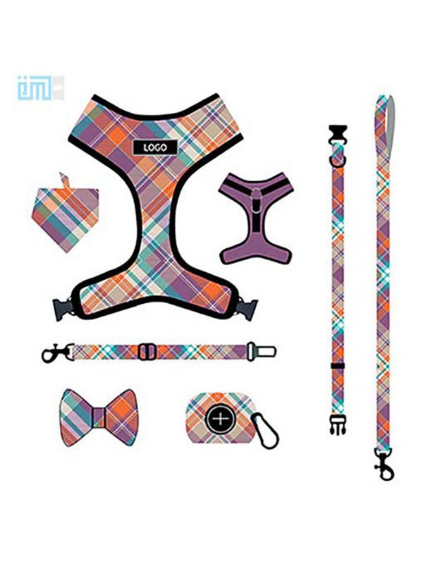Wholesale OEM new dog leash vest-style printed dog harness set small and medium-sized dog leash from pet harness factory 109-0038 Dog Harness 109-0038