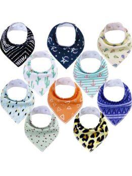 Autumn and winter baby drool napkin triangle napkin cotton printed baby eating bib baby products 118-37009 petgoodsfactory.com