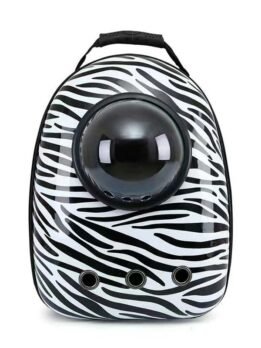 Zebra pattern upgraded side opening pet cat backpack 103-45025 petgoodsfactory.com