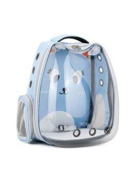 Light Blue Transparent Breathable Cat Backpack Pet Bag 103-45085 petgoodsfactory.com
