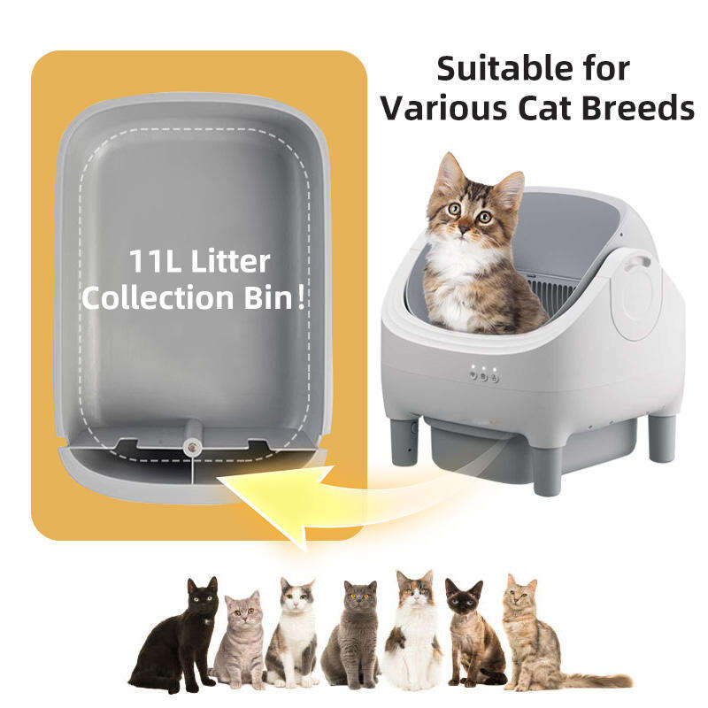 Wholesale New Design Automatic Cat Litter Box APP Control Dual Safety Sensors Self Cleaning Litter Box with Open-Top Design 116-5901 Pet Products Factory, OEM Manufacturer, Supplier, Agent petgoodsfactory.com Smart Cat litter box, Cat Litter Box, Cat Litter Box & Accessories, Cat Litter Box And Accessories