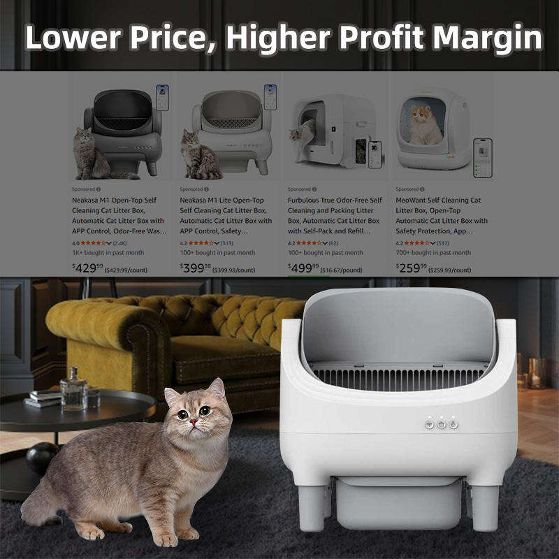 Wholesale New Design Automatic Cat Litter Box APP Control Dual Safety Sensors Self Cleaning Litter Box with Open-Top Design 116-5901 Pet Products Factory, OEM Manufacturer, Supplier, Agent petgoodsfactory.com Smart Cat litter box, Cat Litter Box, Cat Litter Box & Accessories, Cat Litter Box And Accessories