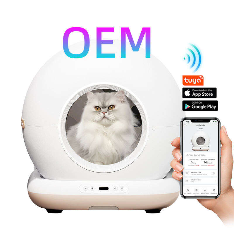 OEM Cat Litter Box Self Cleaning Smart Cat Litter Box Toilet Robot APP Control 72L Large Automatic Cat Litter Box Self-cleaning 116-5902 Pet Products Factory, OEM Manufacturer, Supplier, Agent petgoodsfactory.com Smart Cat litter box, Cat Litter Box, Cat Litter Box & Accessories, Cat Litter Box And Accessories