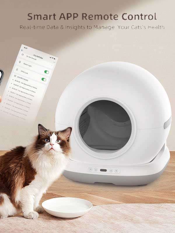 OEM Cat Litter Box Self Cleaning Smart Cat Litter Box Toilet Robot APP Control 72L Large Automatic Cat Litter Box Self-cleaning 116-5902 Pet Products Factory, OEM Manufacturer, Supplier, Agent petgoodsfactory.com Smart Cat litter box, Cat Litter Box, Cat Litter Box & Accessories, Cat Litter Box And Accessories